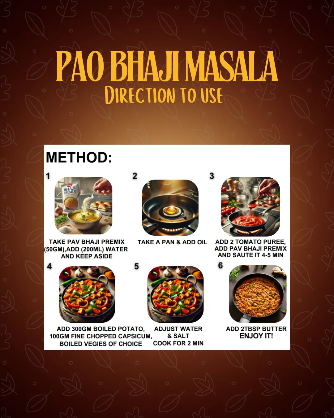 Pao bhaji masala, bhaji masala, street style bhaji, indian spices mix, spicy sugar premix