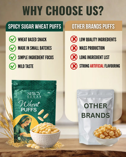 Why choose spiicy sugar wheat puffs?