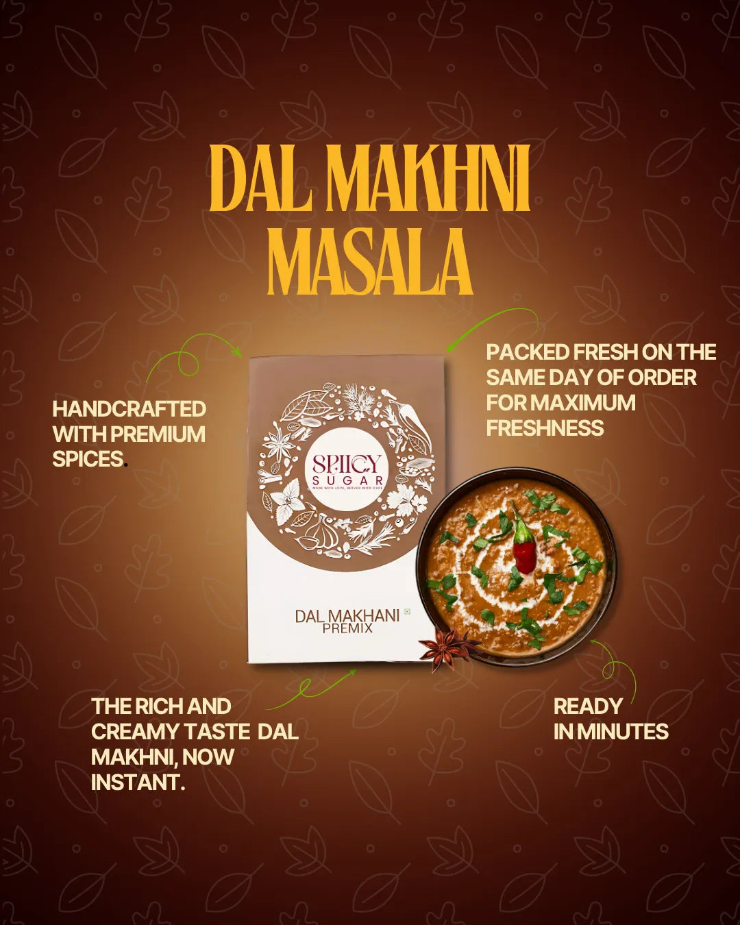Dal makhani masala, dal masala, punjabi dal makhni, spicy sugar premix