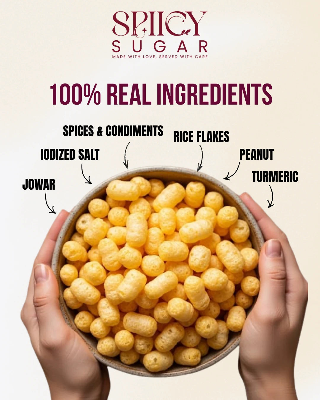 Jowar puffs, jawar puffs, gluten-free snacks, healthy snacks, spiicy sugar