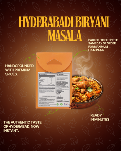 Hyderabadi biryani masala, biryani masala, indian spices, spicy sugar premix