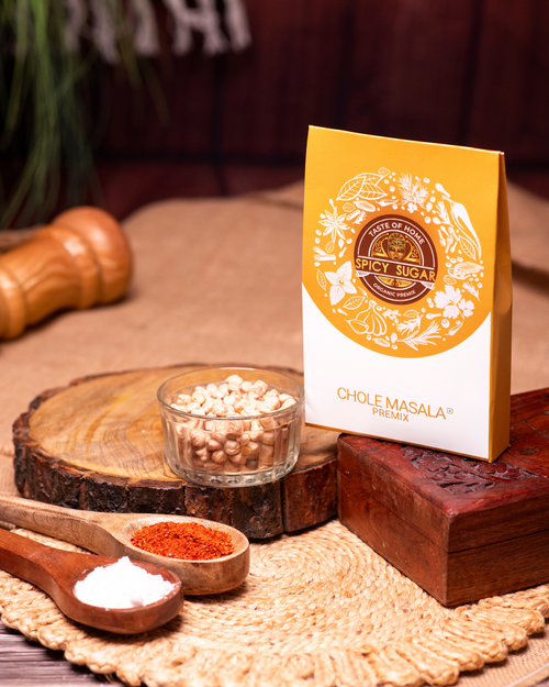 Chhole masala, chhole bhature asala, chhole kulche masala, chhole puri, chickpea, spicy sugar premix, indianspices