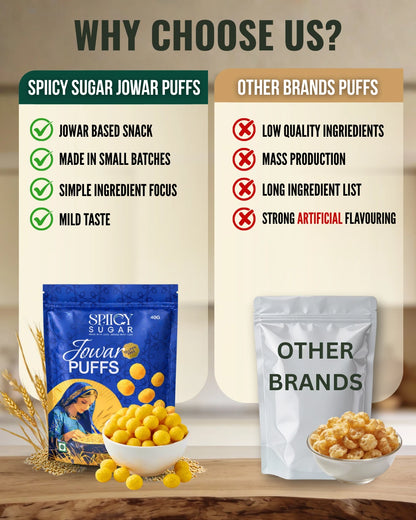 Why choose spiicy sugar jowar puffs?