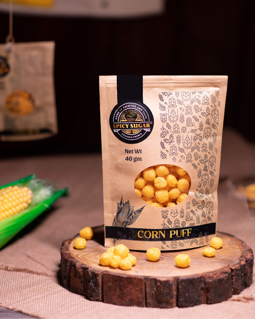 Corn puffs, gluten-free snacks, tea-time snacks, healthy snacks