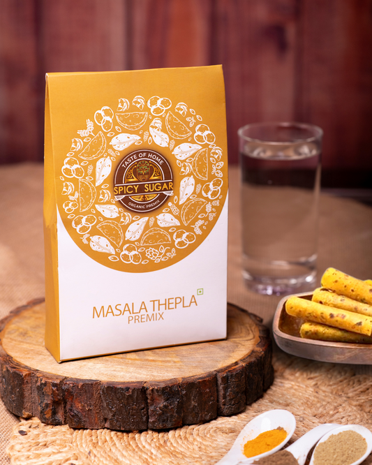 Masala Thepla, gujarati thepla, thepla premix, spicy sugar premix