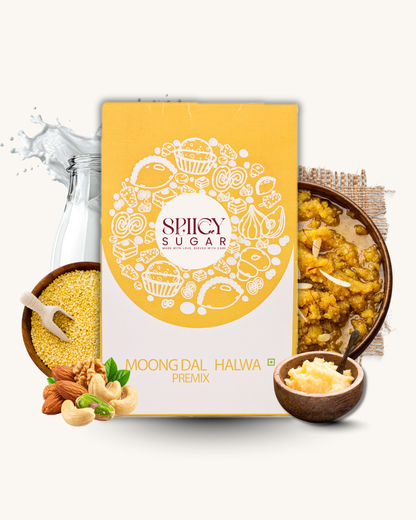 Moong dal halwa premix, halwa remix, ready  to cook,spicy sugar premix, indian dessert