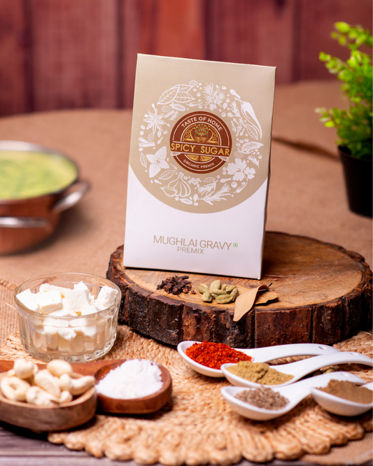 Mughlai gravy masala, white gravy, afghani gravy, spicy sugar premix, indian spices