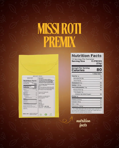Missi roti premix, ready to cook, indian premix, spicy sugar premix