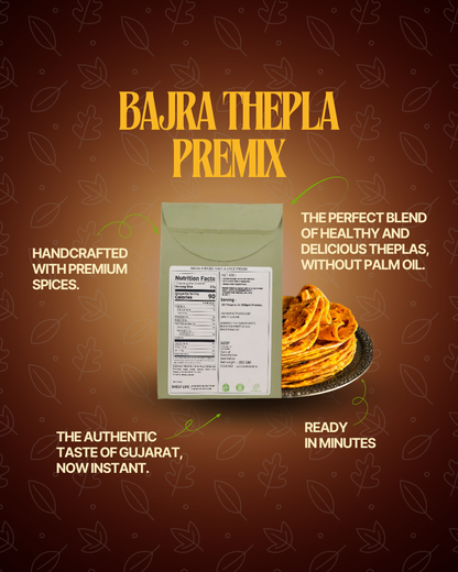 Bajra Thepla, thepla premix, gujarati thepla, gluten free, spicy sugar premix