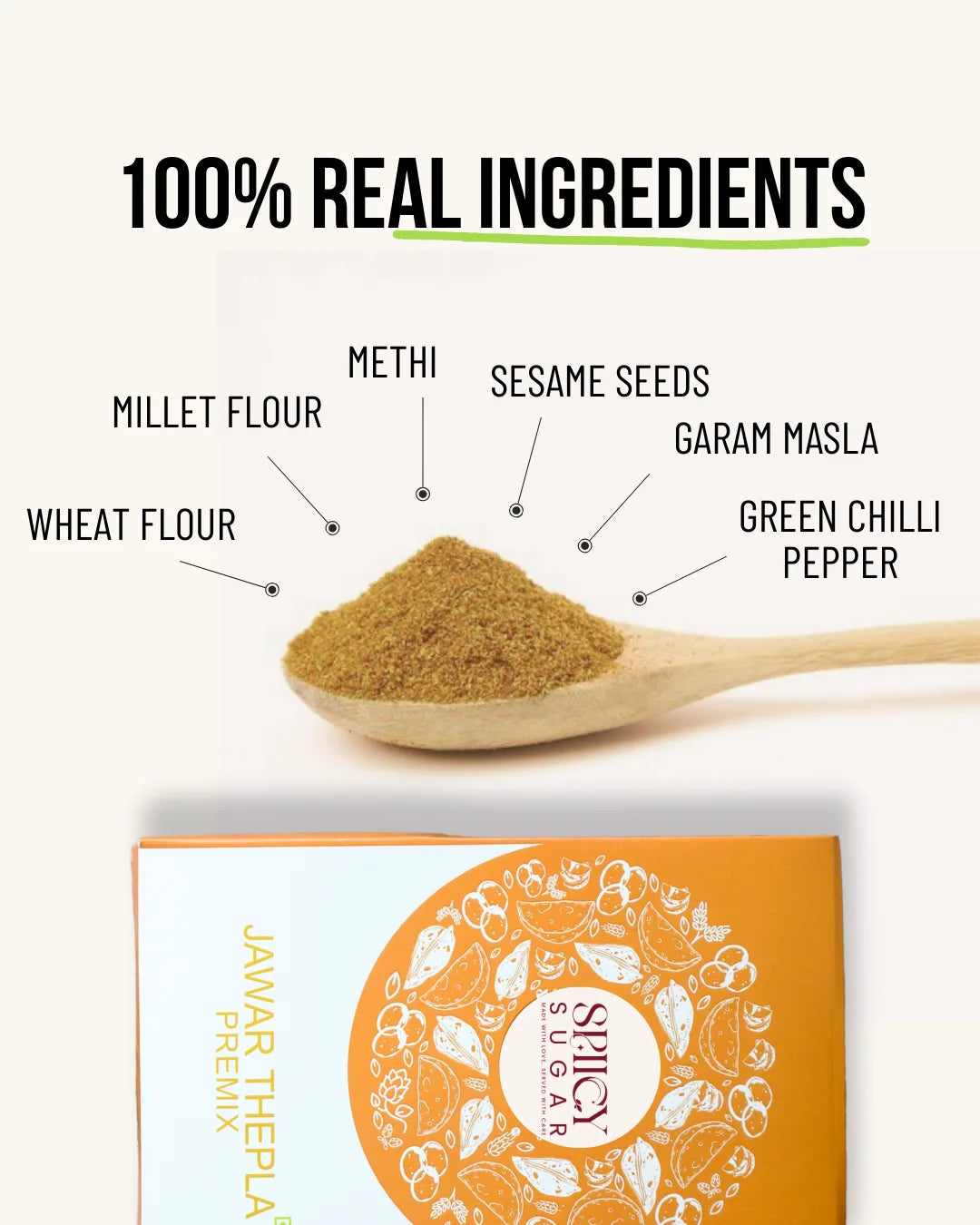 JAWAR THEPLA - Spicy sugar premix, jowar thepla, healthy thepla