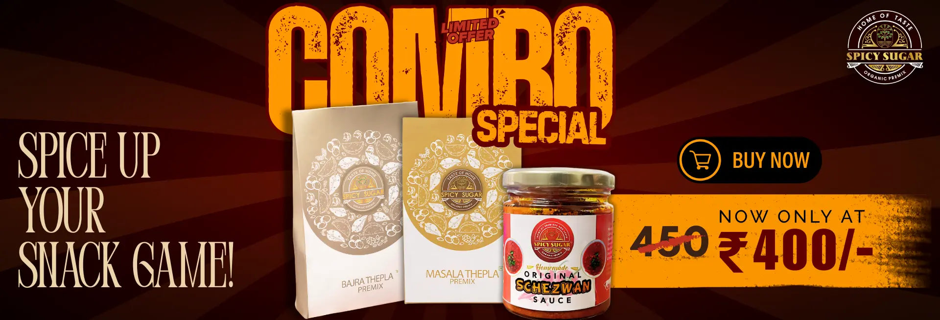 Combo by  spicy sugar premix(Masala Thepla, Jowar Thepla, Schezwan Sauce)