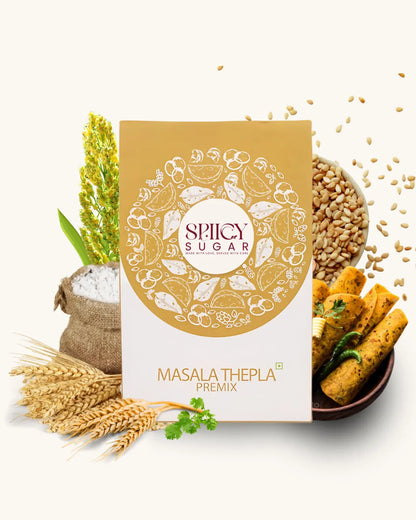 Masala Thepla, gujarati thepla, thepla premix, spicy sugar premix