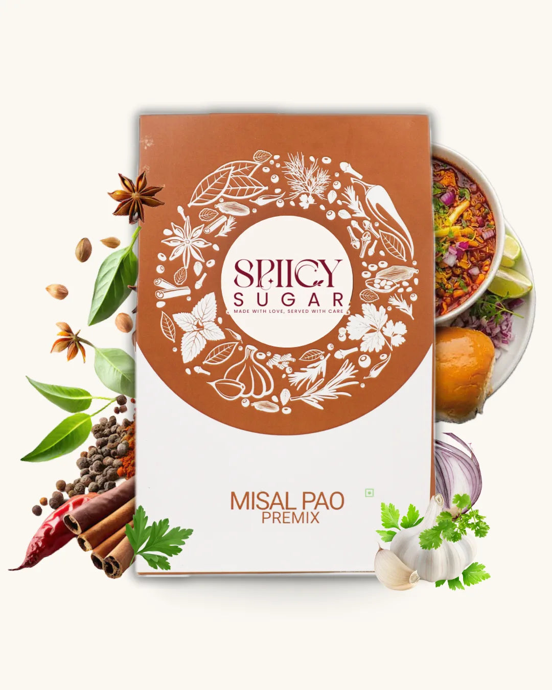 Misal pav masala, bombay misal pav, misal pao, indian spices, spicy sugar premix