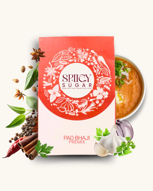 Pao bhaji masala, bhaji masala, street style bhaji, indian spices mix, spicy sugar premix