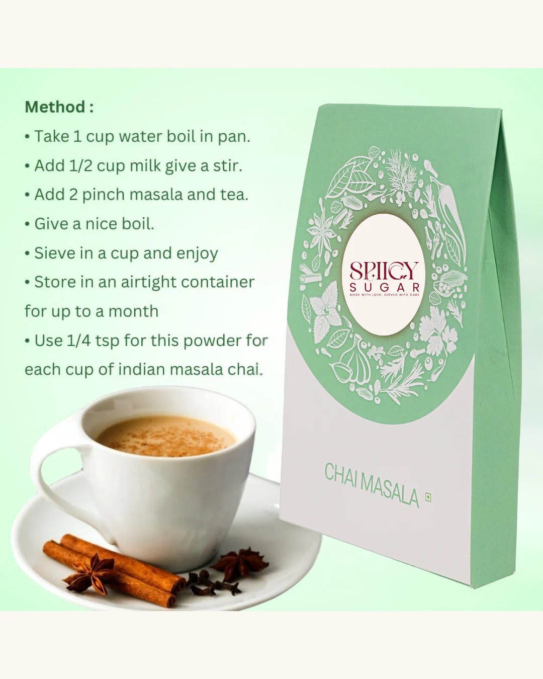 Best chai masala, Chai masala, tea masala, spicy sugar premix, Indian tea, indian chai