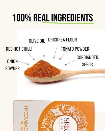 Hyderabadi biryani masala, biryani masala, indian spices, spicy sugar premix