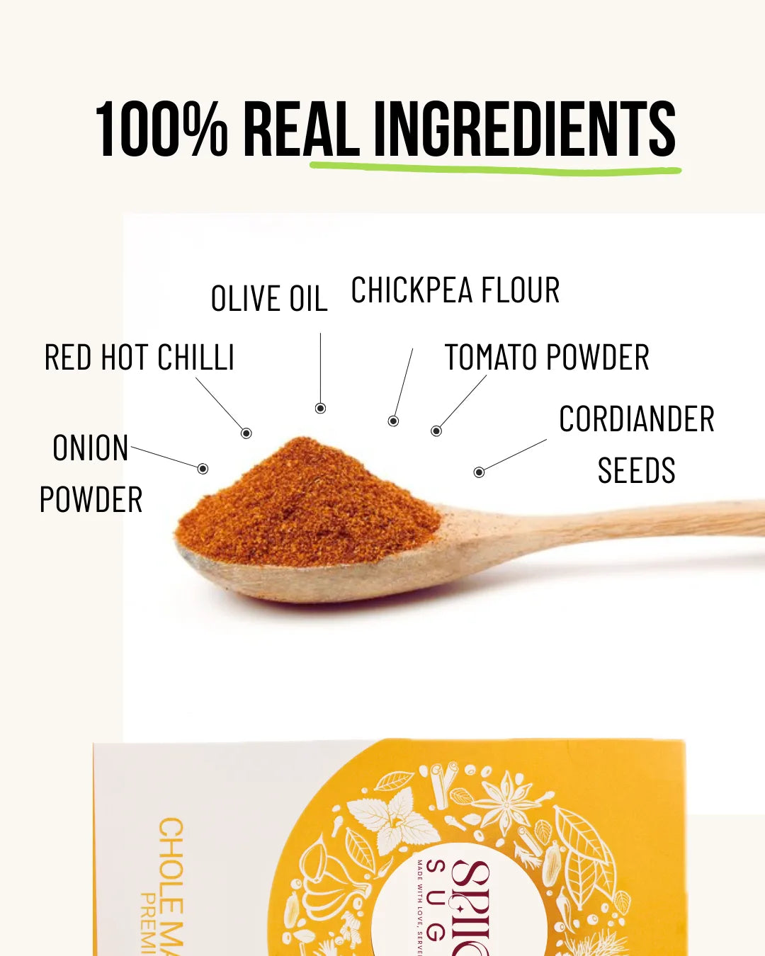 Chhole masala, chhole bhature asala, chhole kulche masala, chhole puri, chickpea, spicy sugar premix, indianspices