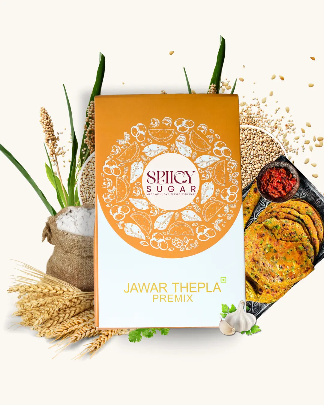 JAWAR THEPLA - Spicy sugar premix, jowar thepla, healthy thepla