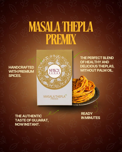 Masala Thepla, gujarati thepla, thepla premix, spicy sugar premix