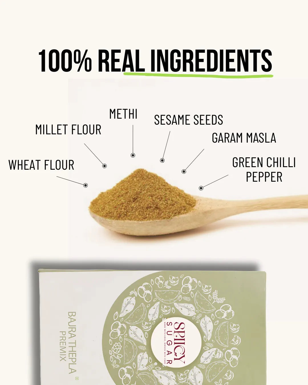 Bajra Thepla, thepla premix, gujarati thepla, gluten free, spicy sugar premix