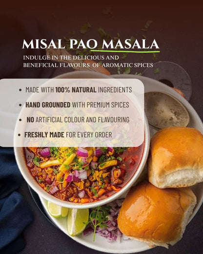 Misal pav masala, bombay misal pav, misal pao, indian spices, spicy sugar premix