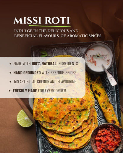 Missi roti premix, ready to cook, indian premix, spicy sugar premix