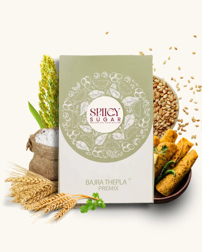 Bajra Thepla, thepla premix, gujarati thepla, gluten free, spicy sugar premix