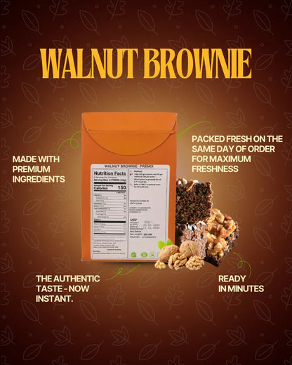 Walnut brownie, brownie premix, healthy brownie premix, spicy sugar premix, wheat brownie, healthy brownie, dessert premix